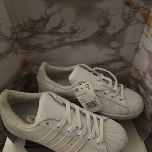 adidas White Women's Superstar Athletic Shoes